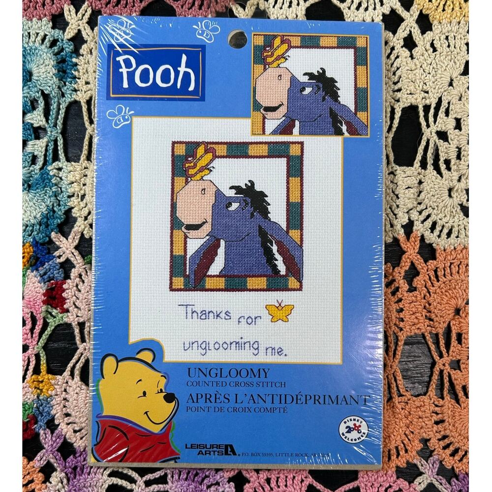 Vintage Disney-Eeyore Unglooming me Frame Size 5x7"- unopened- Leisure Arts